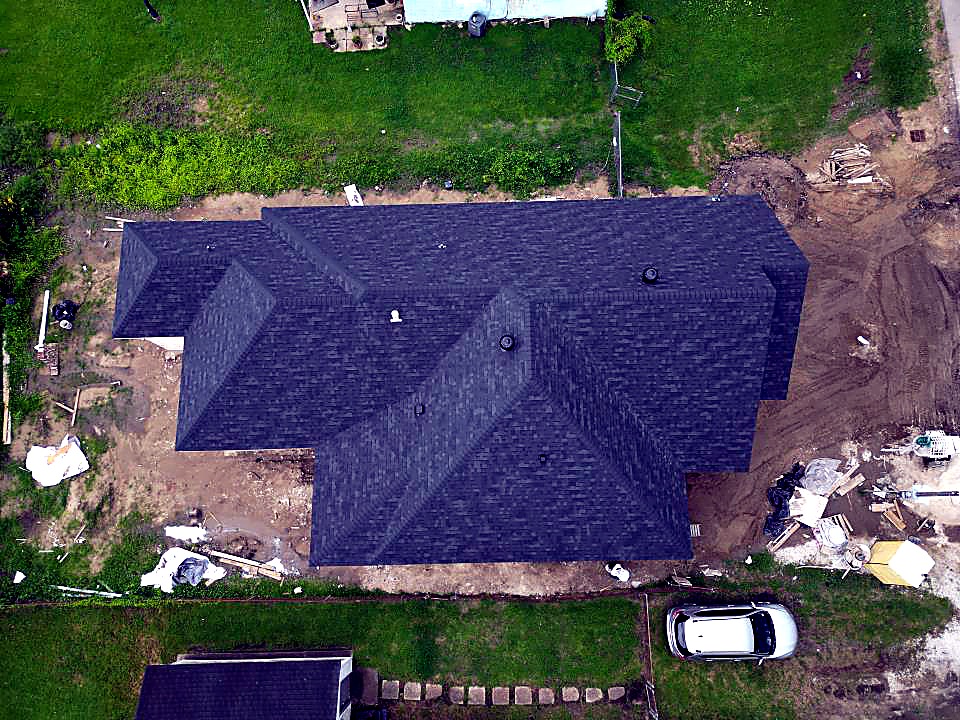 Completed roof aerial view for FORTIFIED section
